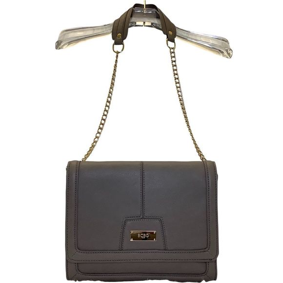 BCBG Paris Handbags - # 35 BCBG Paris Gray Leather Shoulder Bag